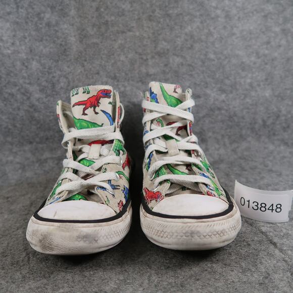 Converse Shoes Junior 1 Chuck Taylor All Star High Top Sneakers Dinosaurs Canvas - Picture 2 of 12